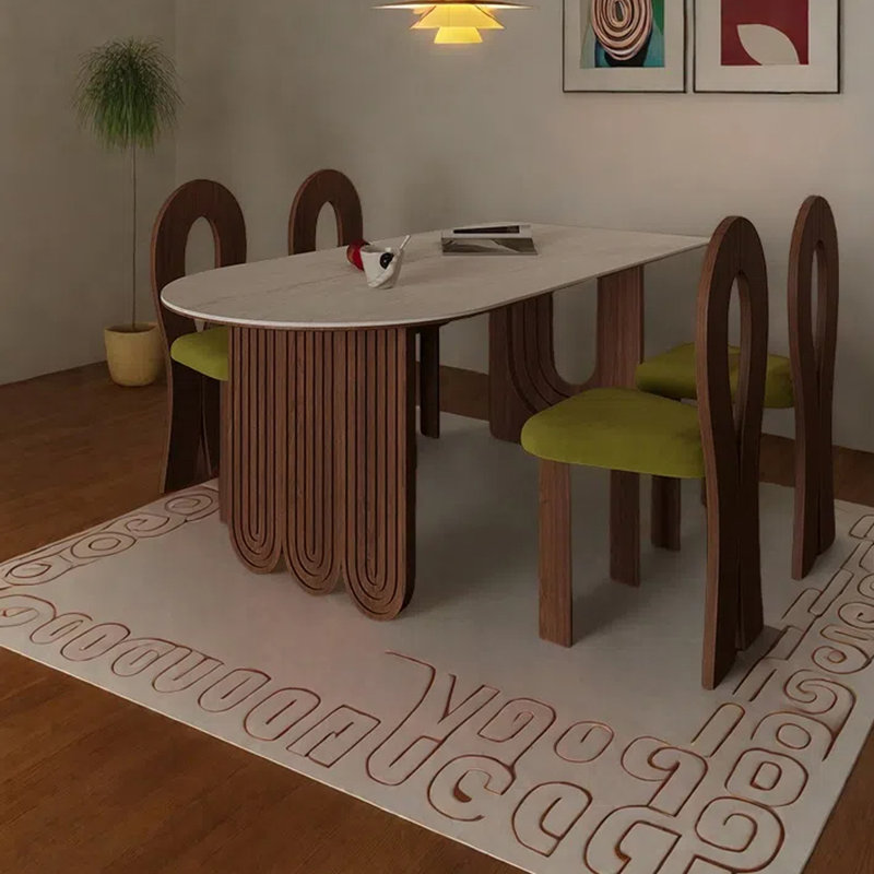Table de salle à manger française moderne, H 29,53 po x L 55,12 po x l 31,5 po