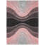 San Francisco 3D Textured Blush/Light Green/Black Rug-62632490