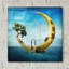 Winston Porter «Home Sweet Moon» par Diogo Verissimo, art mural en verre acrylique, ACR-42659-2075934183