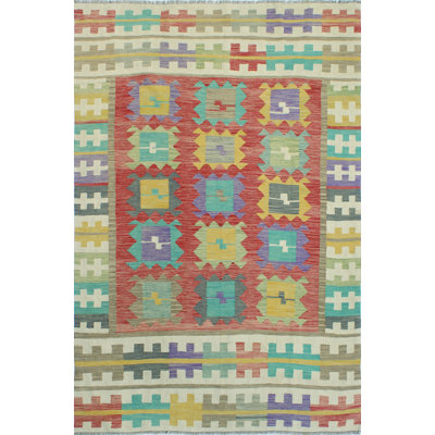 Sun Faded Flatweave Nanyamka Red Rug