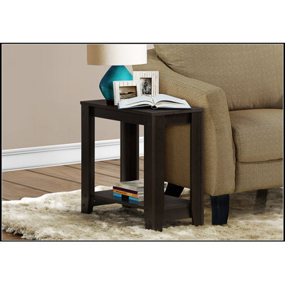 Table d'appoint moderne en bois à deux niveaux pour le salon et la chambre à coucher, meubles durables et élégants