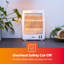 GEEPAS Halogen Quartz Portable Heater | 400W & 800W Dual Heat Settings | Compact Lightweight Electric Space Heater with Carry Handle | Fast, Quiet & Energy Efficient | Ideal for Small Rooms, Offices, Caravans & Holiday Homes-124360595-124360599