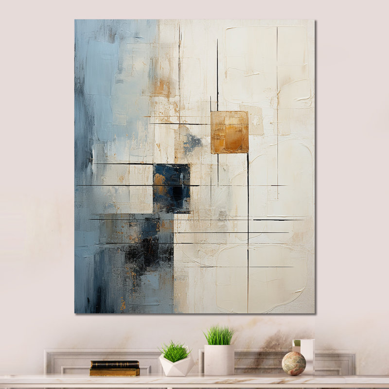 - Reproduction d'art mural abstrait en métal, H 32 po x l 16 po x P 1 po