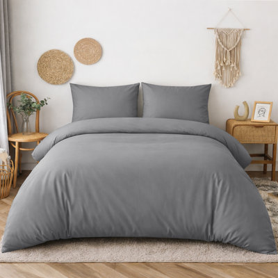 Microfiber Solid Colour Duvet Cover Set