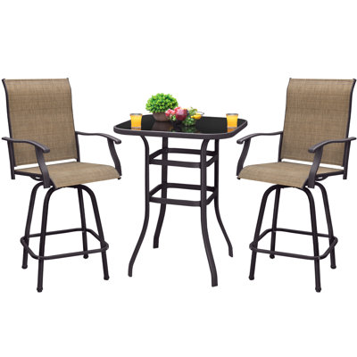Genisus Square 2 - Person 27.5" Long Dining Set by Red Barrel Studio