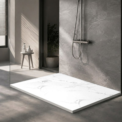 Slip-Resistance 32mm H Rectangular Black Shower Tray