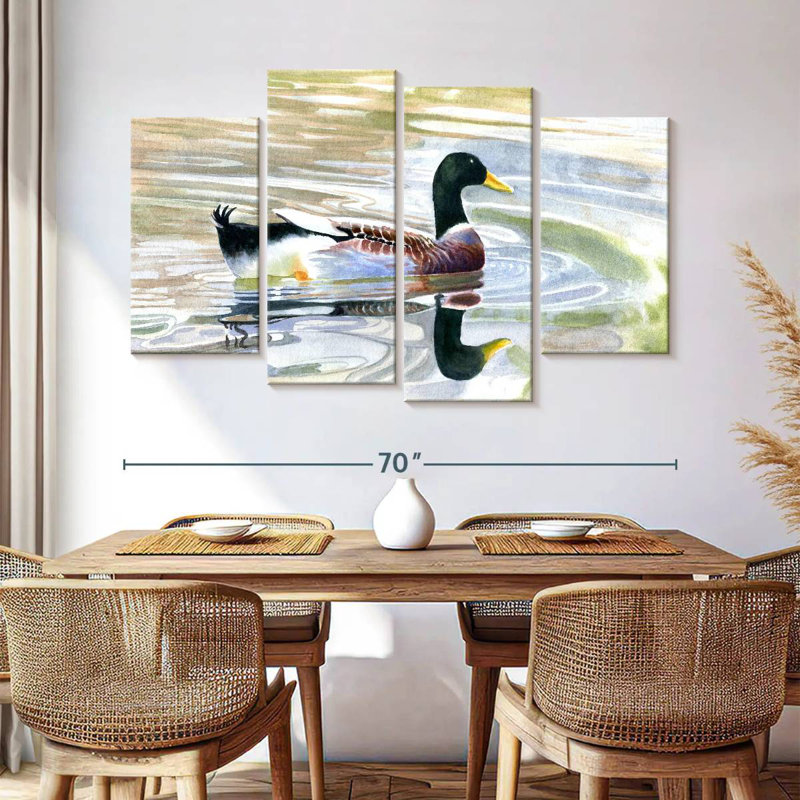 Brampt Duck Water Reflection, 42" H x 68" W