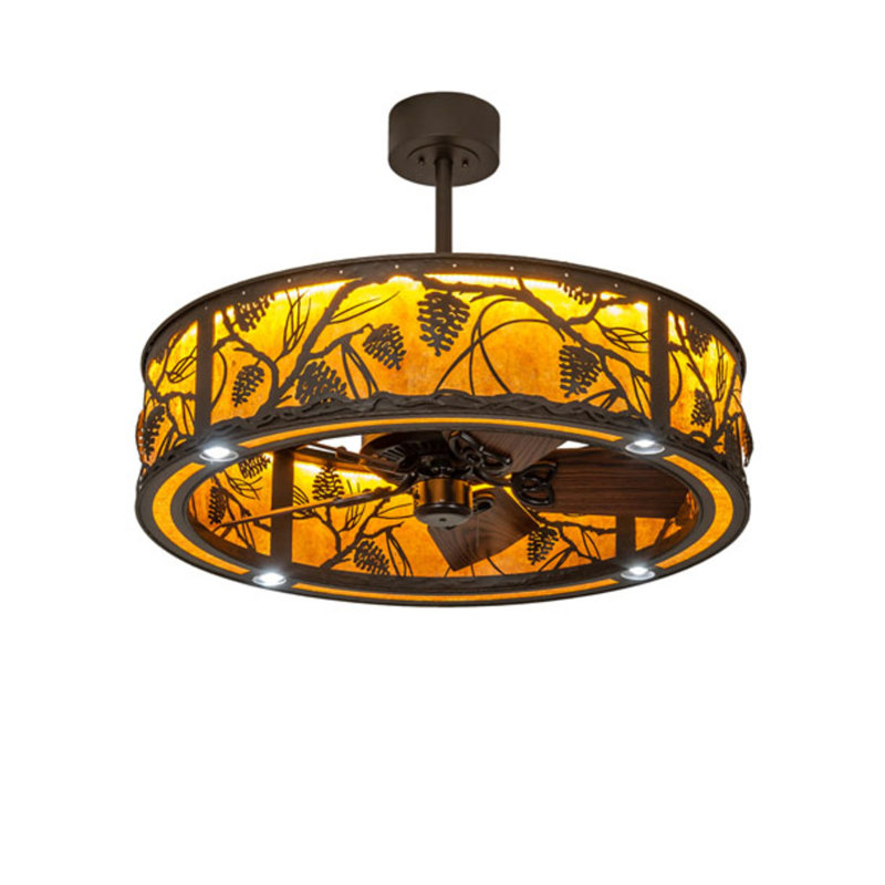 Whispering Pines LED Downrod Ceiling Fan