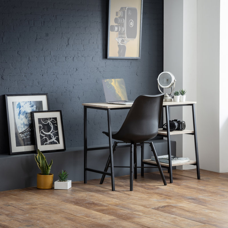 Madelyn Metal Base Writing Desk, Sonoma Oak