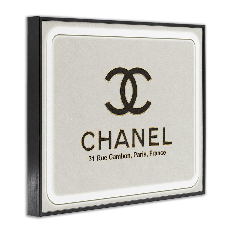 French Glam, H 11 po x l 14 po x 1,5 po, Giclée encadrée noir minuit