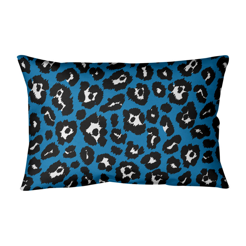 Housse de coussin de football rectangulaire Detroit, Bleu, Polyester sergé