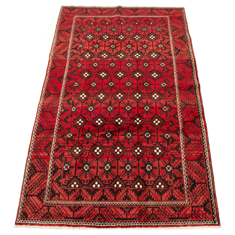 Tosca One-of-a-Kind 5'4" X 9'3" 1980s Wool Area Rug in Red