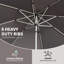 Parasol de patio 10 pi avec inclinaison des boutons résistant aux rayons UV et à l'eau-2007317580