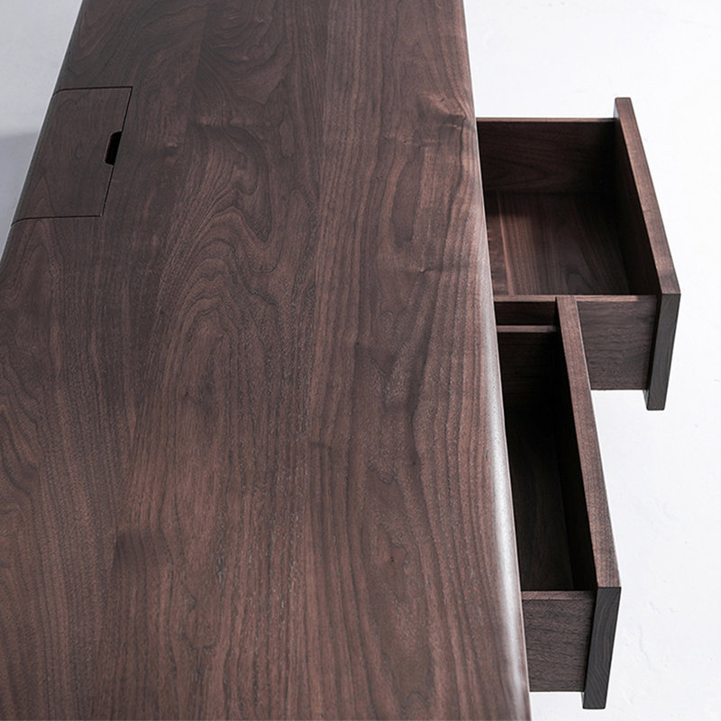 Meuble télé de salon en bois massif, 70.87"