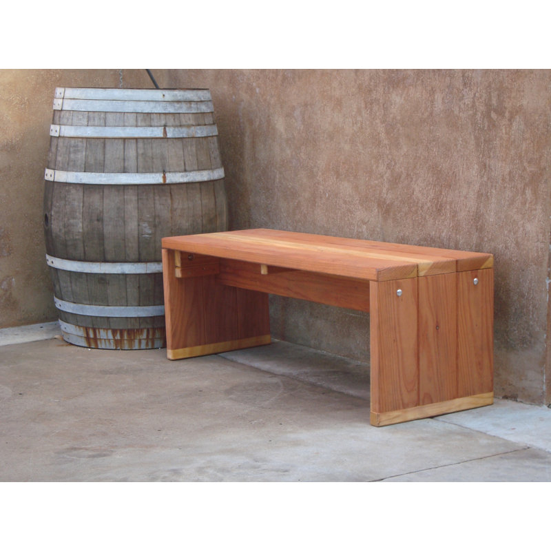 Banc de jardin en bois, Transparent, H 17 po x l 48 po x P 11 po