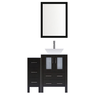 Ensemble de meuble-lavabo de salle de bain simple 42 po avec miroir modern