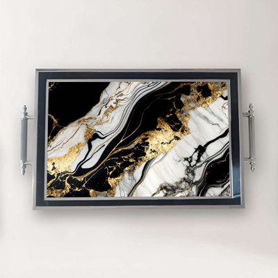 Elegant Glass Serving Tray, 19.7 x 11.4 x 1.4 inches | 100% High-Quality Glass | Perfect for Entertaining & Serving | Stylish and Functional Design for Home & Parties | Durable and Easy to Clean