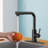 Pull Down Single Handle Kitchen Faucet With Deck Plate, Handles and Supply Lines-60743608