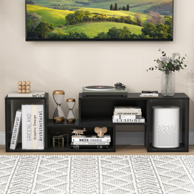 2 Pieces Adjustable TV Stand for TVs up to 55 Inch with Storage Cubes by Ebern Designs