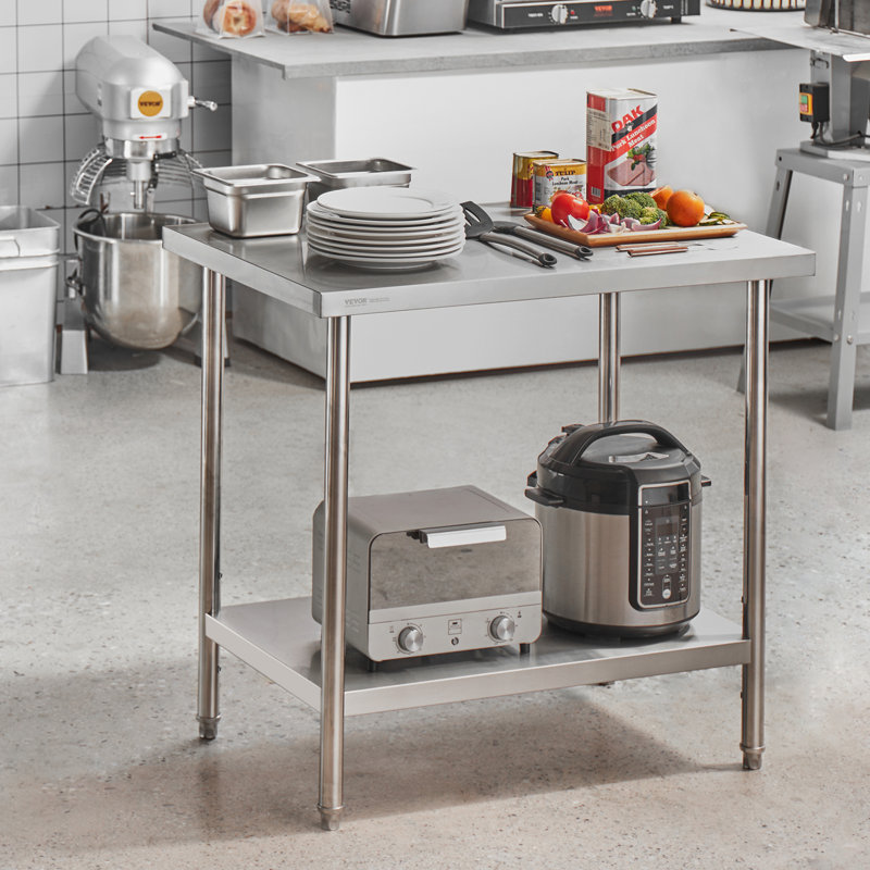 91.4 cm W Kitchen Cart with Stainless Steel Top