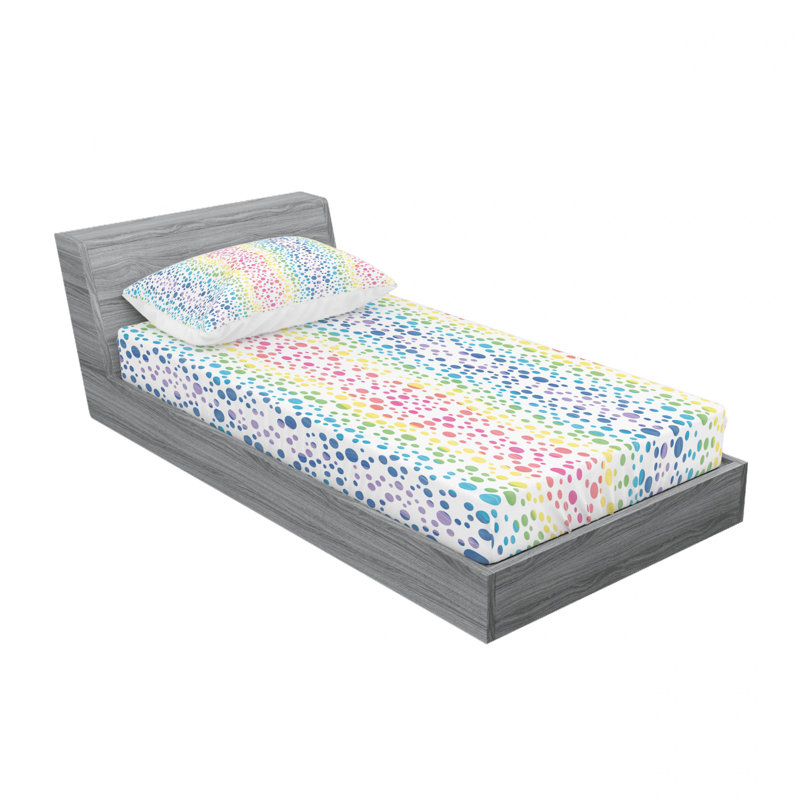 Microfiber Floral Sheet Set, Twin Sheet Set with 1 Pillowcase, Floral 4
