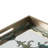 Rectangular Mirrored Wood Tray, Decorative Mediterranean Pattern Mirror Serving Tray