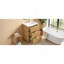 Meuble-lavabo de luxe moderne 24 po avec lavabo en céramique, armoire de salle de bain avec tablette ouverte et rangement fermé