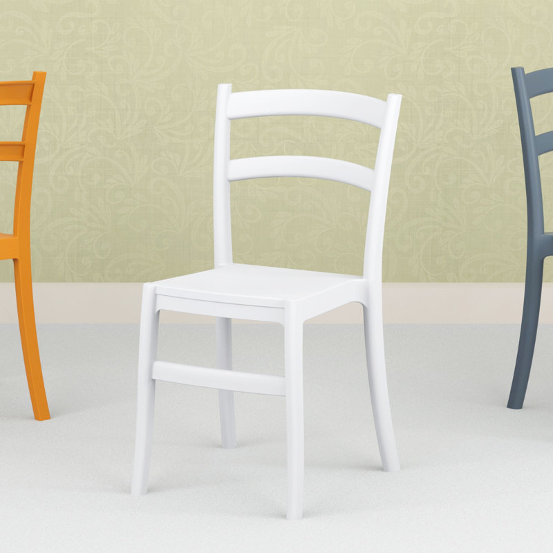 Jantzen 18'' H Stacking Side Chair, White