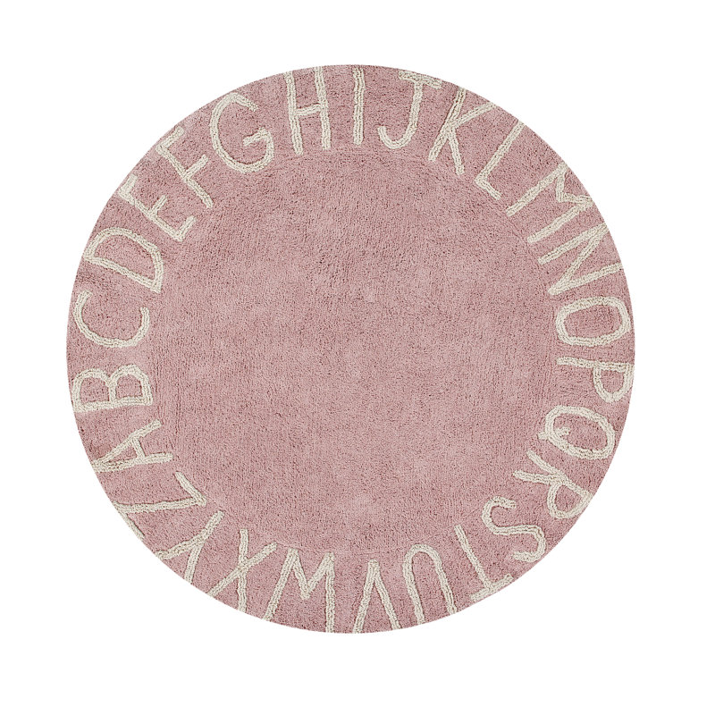 Tapis rond en coton ABC