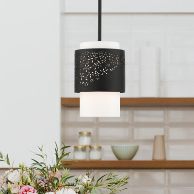 Luminaire suspendu tambour simple à 1 lumière Bevil