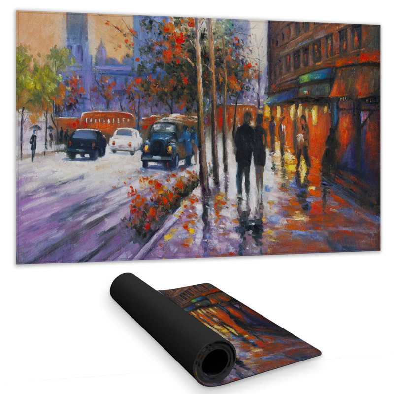 City by fall - 14.00"x24.25" Desk mat