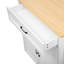 Îlot de cuisine 82,7 pouces avec table extensible pour 2 à 6 personnes, armoire blanche, double rangement, 2 prises de courant alternatif, port, tablette ouverte de type C, structure 1, type C, compartiment de rangement