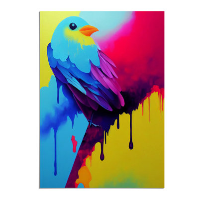 Bird Paint Drips No.3 - Wall Art