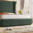 Upholstered Bed Frame With 55" Tall Headboard, Soft Corduroy Fabric Platform Bed, Noise-free, No Box Spring Needed-370198126-376644351