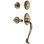 Nostalgic Warehouse Classic Plate S Grip Handleset with Single Cylinder Deadbolt and Fleur Lever