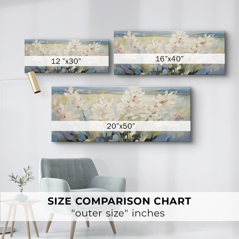Botanical Series-CCIX- Toile tendue avec châssis - Prêt à accrocher, H 16 po x l 40 po