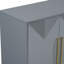 Élégante unité de rangement à quatre portes - avec tablettes réglables et buffet Charm avec motif triangulaire à deux tons-576686007