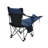 Adjustable Reclining Folding Camping Chair with Cup Holder, Side Pockets & Carry Bag, Dark Blue Polyester