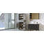 Armoire de rangement pour salle de bain avec espace de rangement multifonctionnel, tiroir avec glissières, tablette réglable, gris-995558799