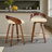 Mahtab 25" Counter Height Swivel PU Leather And Walnut Wood Bar Stool-1904196235