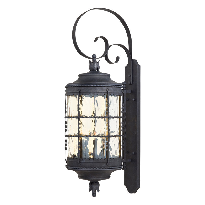 Puccio Wall Light, Spanish Iron Textured Black Powder Coat