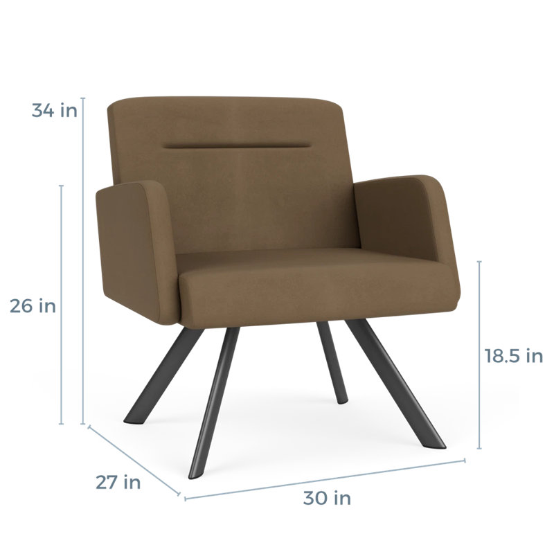 Fauteuil de réception Willy, Gris anthracite, Patriot Plus taupe