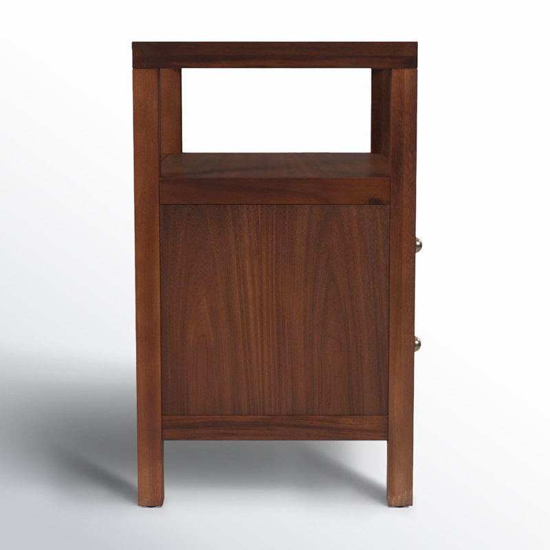 Nora 2-Drawer Nightstand, Walnut