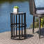 Table d'appoint en céramique avec cadre en fer, élégante pour patio et table à cadre, fonctionnelle