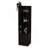 Syrah Corner Bar Cabinet, Eight Bottle Cubbies, Double Door, Two Open Shelves -Black-202015985