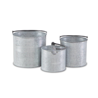 Ensemble de pots en métal 3 pièces