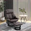 Fauteuil inclinable de massage avec repose-pieds, fauteuil inclinable pivotant à 360 ° et repose-pieds en cuir synthétique