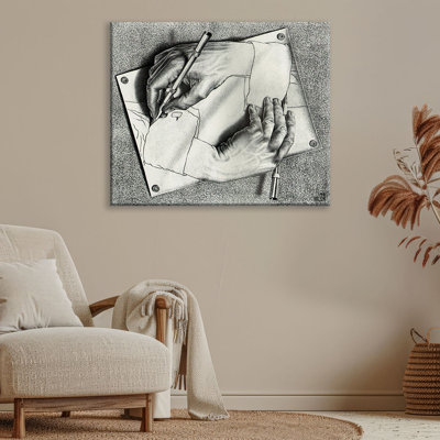 Drawing Hands by M.C.Escher Gallery Wrapped Canvas