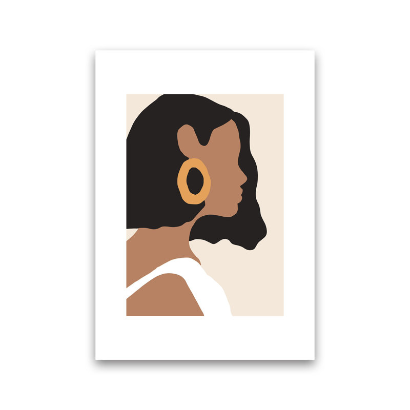 Mica Girl With Earring N6 by Pixy Paper - Print, Unframed, 84cm H x 59.4cm W x 1cm D
