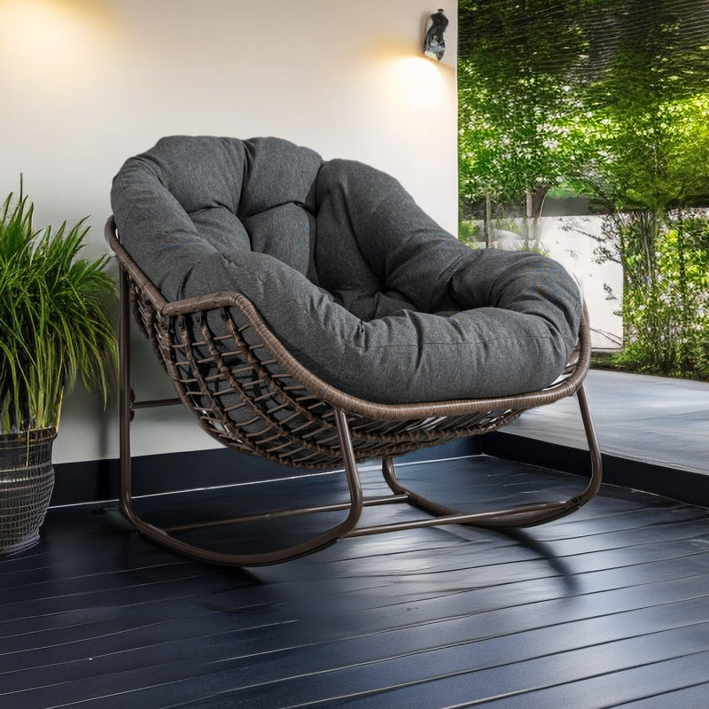 Chaise berçante Angellee, Gris